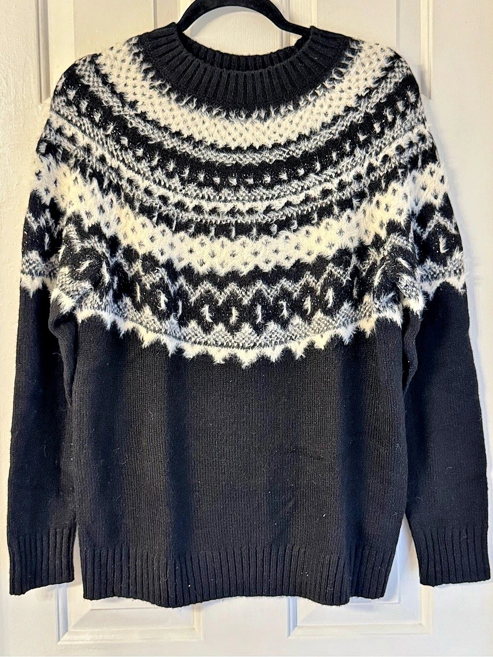 Talbots Jacquard Crewneck Sweater - Fair Isle Jacquard Fair Isle Crewneck
